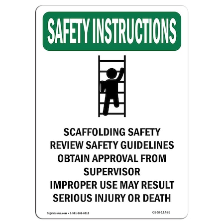 OSHA SAFETY INSTRUCTIONS, 7 Height, Aluminum